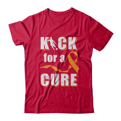 Kick For A Cure Soccer Orange Multiple Sclerosis Awareness-T-Shirt & Hoodie-Classic T-Shirt-Red