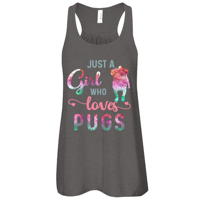 Just A Girl Who Loves Pugs Pug Lover-T-Shirt & Tank Top-