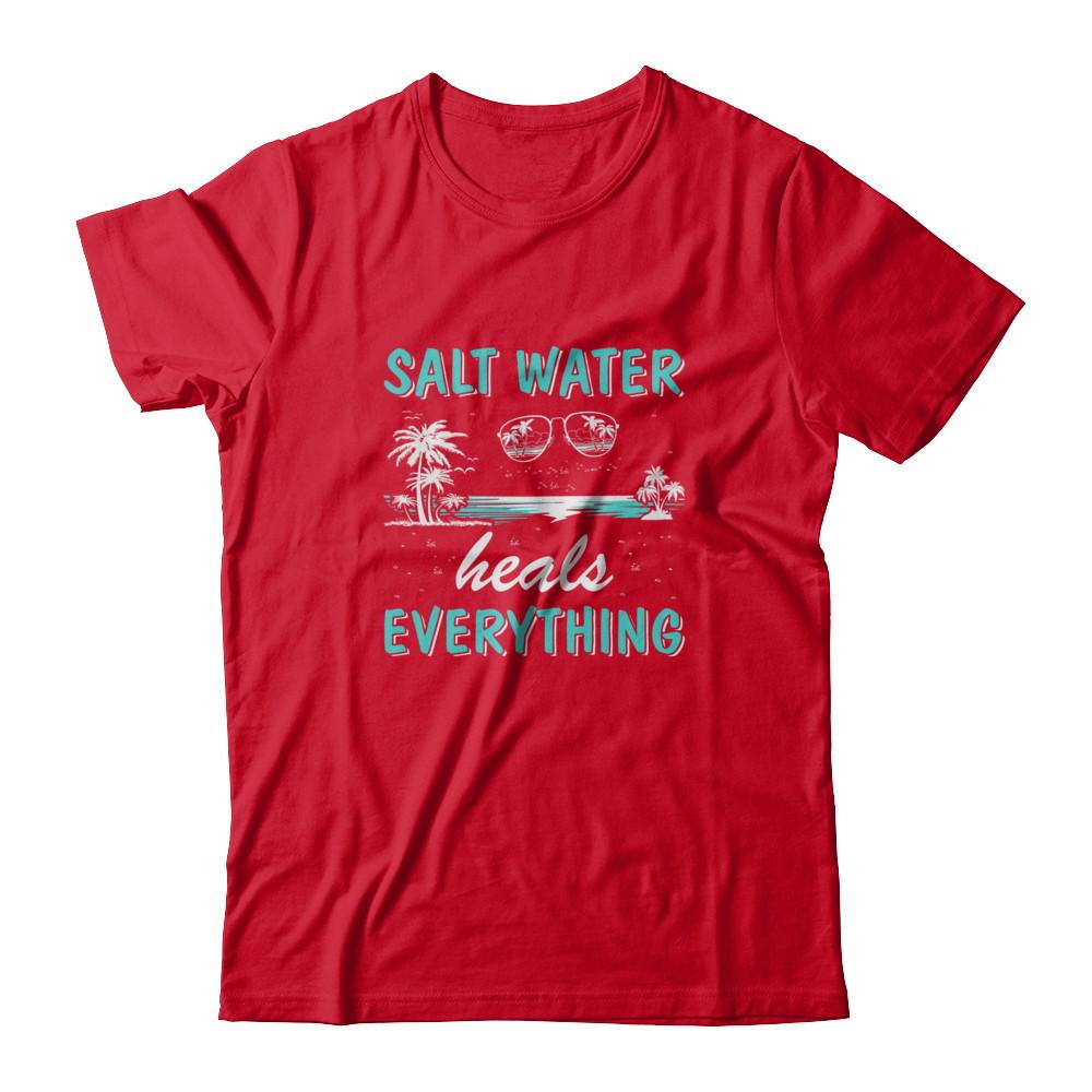 Saltwater Heals Everything-T-Shirt & Tank Top-Premium T-Shirt-Red