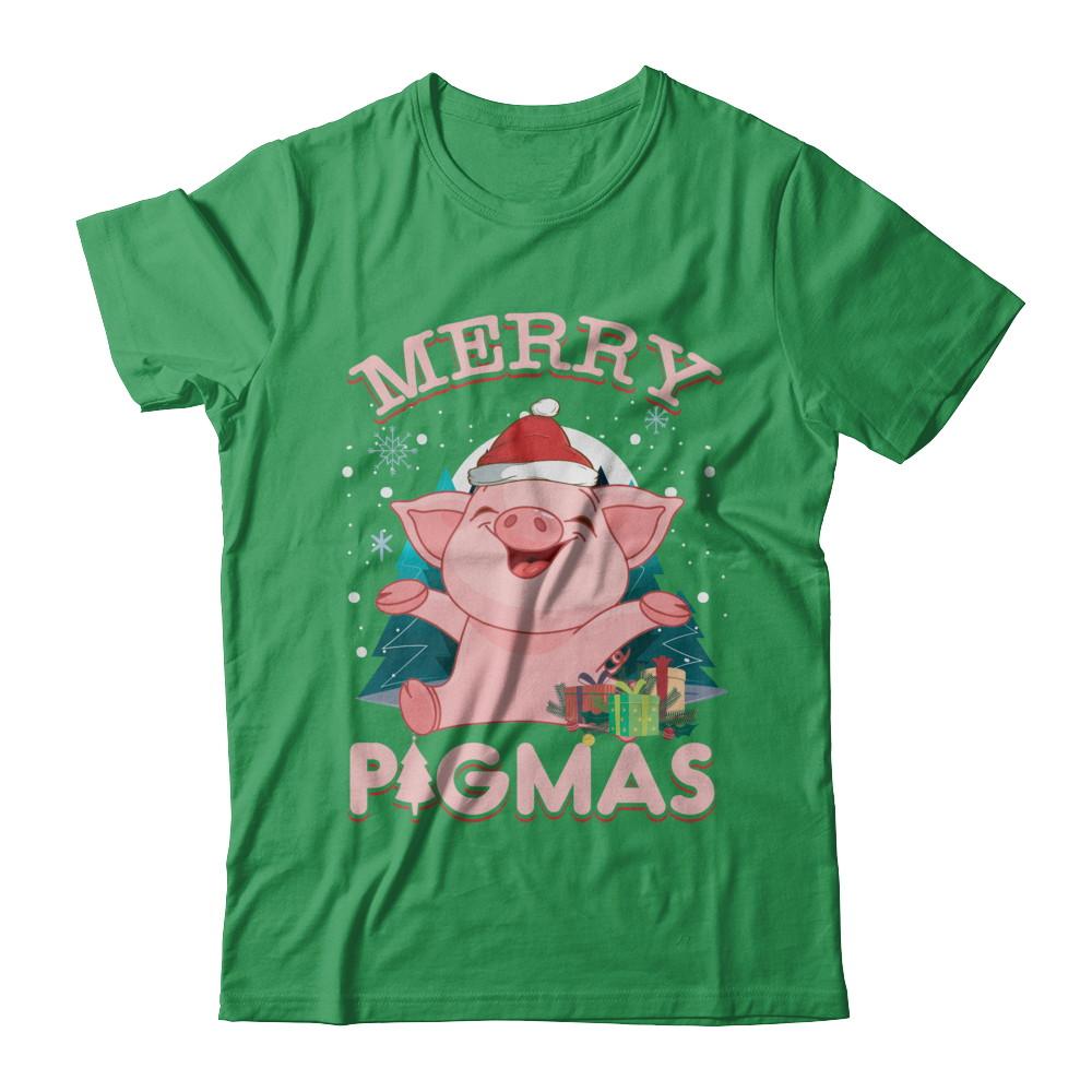 Merry Pigmas Funny Pig-T-Shirt & Hoodie-Premium T-Shirt-Kelly Green