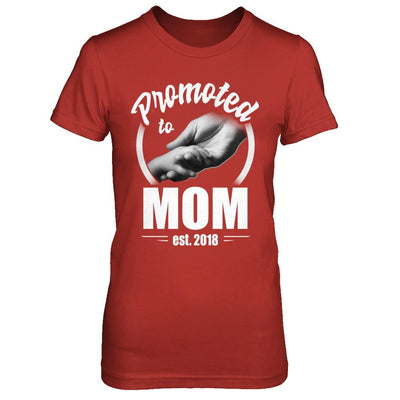 Promoted To Mom 2018 Mothers Day Gift-T-Shirt & Hoodie-Women's T-Shirt-Red