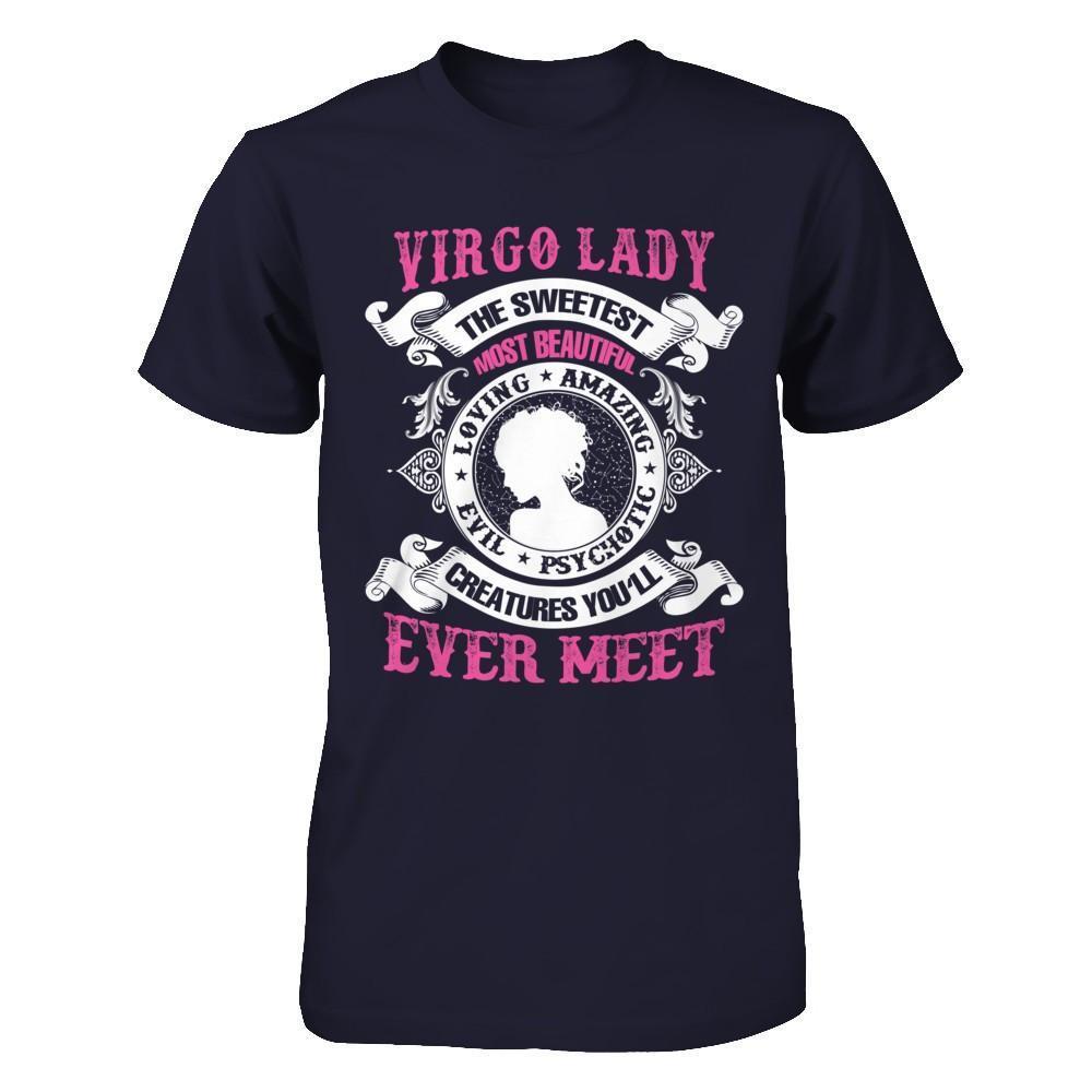 Virgo Lady The Sweetest Most Beautiful Love Amazing-T-Shirt & Hoodie-Premium T-Shirt-Midnight Navy