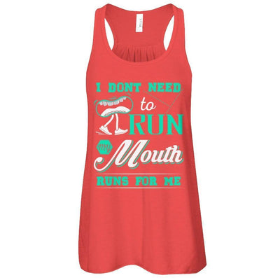I Dont Need To Run My Mouth Runs For Me-T-Shirt & Tank Top-Women's Flowy Racerback Tank-Red