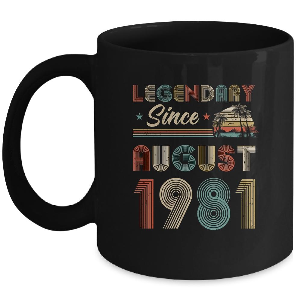 41th Birthday Gift 41 Years Old Legendary Since August 1981 Mug