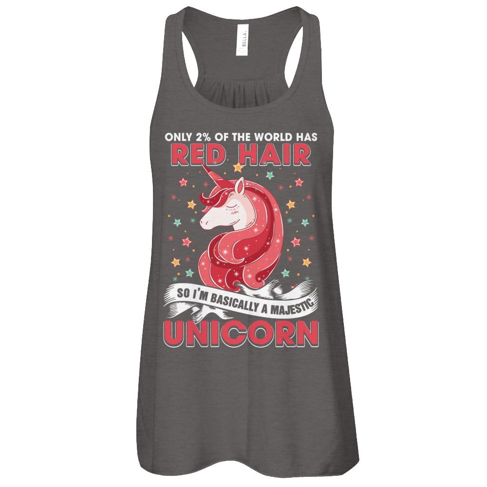 Only 2 Percent Of The World Has Red Hair Majestic Unicorn-T-Shirt & Tank Top-