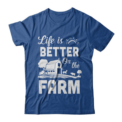 Life Is Better On The Farm Farmer-T-Shirt & Hoodie-Classic T-Shirt-Royal