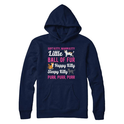 Soft Warm Little Ball Of Fur Happy Sleepy Kitty Cat-T-Shirt & Hoodie-Pullover Hoodie-Navy