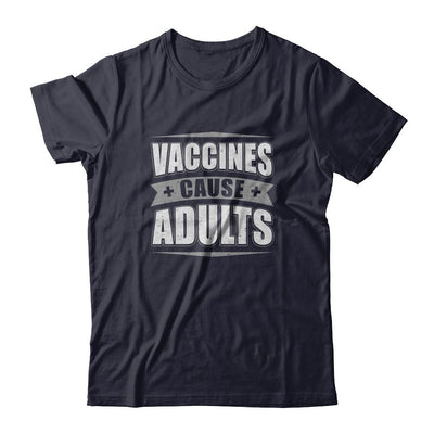Distressed Vaccines Cause Adults-T-Shirt & Tank Top-Premium T-Shirt-Midnight Navy