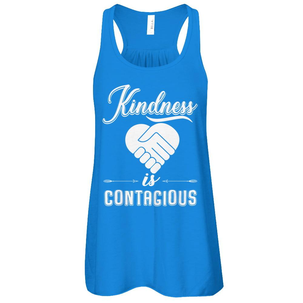 Kindness Is Contagious-T-Shirt & Tank Top-Women's Flowy Racerback Tank-True Royal