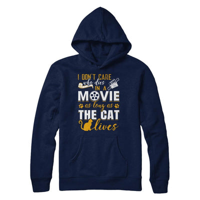 I Don't Care Who Dies In A Movie As Long As The Cat Lives-T-Shirt & Hoodie-Pullover Hoodie-Navy