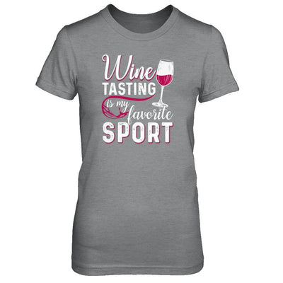 Wine Tasting Is My Favorite Sport-T-Shirt & Tank Top-Women's T-Shirt-Sport Grey