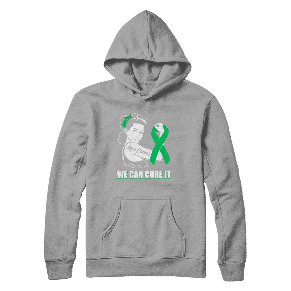 Liver Cancer Awareness Survivor We Can Cure It-T-Shirt & Hoodie-Pullover Hoodie-Light Steel