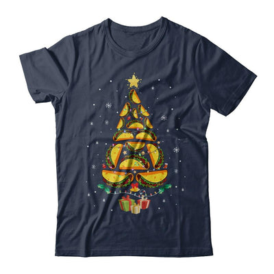 Funny Tacos Christmas Tree Ugly Christmas Sweater-T-Shirt & Sweatshirt-Classic T-Shirt-Navy