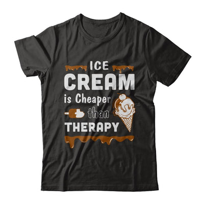 Ice Cream Is Cheaper Than Therapy-T-Shirt & Hoodie-Premium T-Shirt-Black