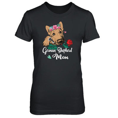 German Shepherd Mom Funny Dog Mom Gift Idea-T-Shirt & Tank Top-Women's T-Shirt-Black