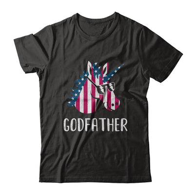 Patriotic Godfather Unicorn Americorn 4Th Of July-T-Shirt & Hoodie-Classic T-Shirt-Black