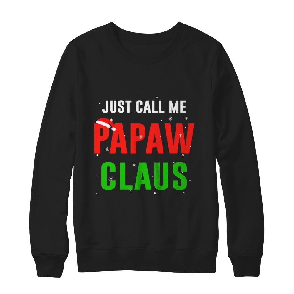 Santa PaPaw Claus Matching Family Christmas Pajamas-T-Shirt & Sweatshirt-Crewneck Sweatshirt-Black