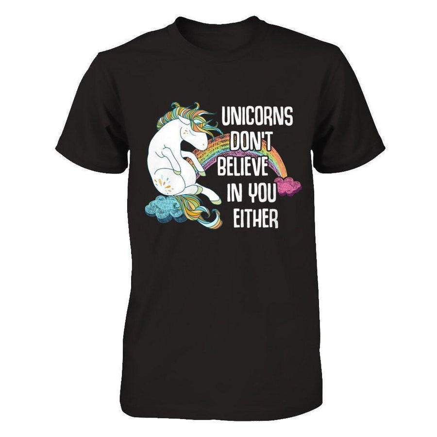 Unicorns Don't Believe In You Either-T-Shirt & Hoodie-Premium T-Shirt-Black