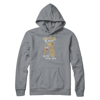 Sagittarius Queen Wake Pray Slay November December Girl Birthday Gift-T-Shirt & Tank Top-Pullover Hoodie-Light Steel