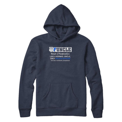 Funcle Like A Normal Uncle Only Police Officer Funny-T-Shirt & Hoodie-Pullover Hoodie-Navy