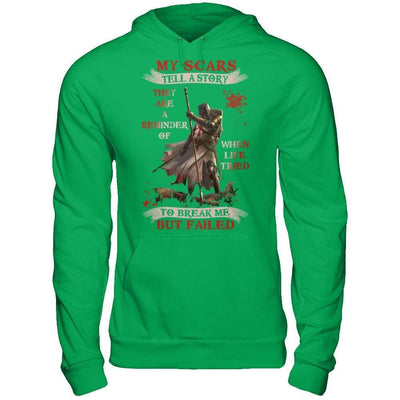Knights Templar My Scars Tell A Story They Are A Reminder Of When Life Tried-T-Shirt & Hoodie-Pullover Hoodie-Irish Green