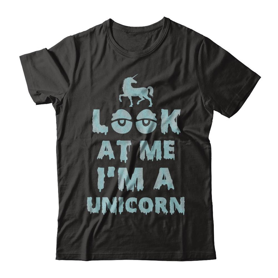 Look At Me I'm A Unicorn Halloween Costume-T-Shirt & Hoodie-Premium T-Shirt-Black
