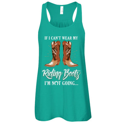 Horseback Horse Riding If I Can't Wear My Riding Boots-T-Shirt & Tank Top-Women's Flowy Racerback Tank-Kelly