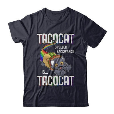 Funny Taco Cat Tacocat Spelled Backwards Is Tacocat Cat-T-Shirt & Hoodie-Premium T-Shirt-Midnight Navy