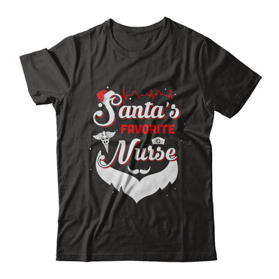 Nursing Santa's Favorite Nurse Christmas-T-Shirt & Hoodie-Premium T-Shirt-Black