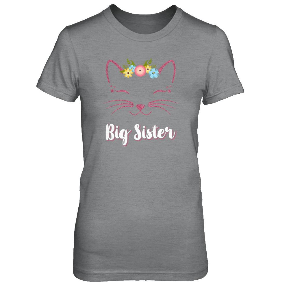 Kitty Cat Big Sister I'm Going To Be A Big Sister-T-Shirt & Tank Top-Women's T-Shirt-Sport Grey