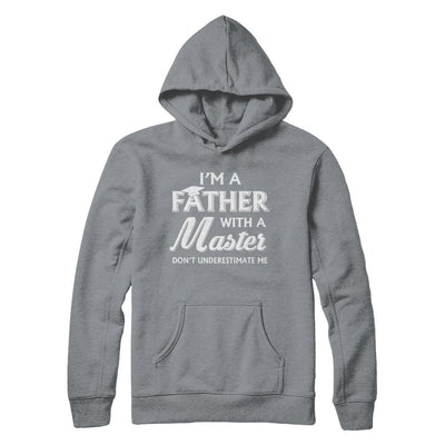 I'm A Father With A Masters Degree Graduation Gift-T-Shirt & Hoodie-Pullover Hoodie-Light Steel