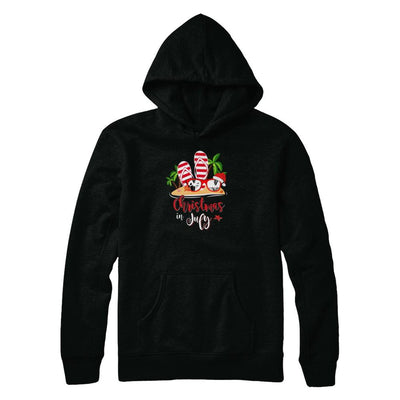 Flip Flop Sunglasses Christmas In July Summer Vacation Beach-T-Shirt & Tank Top-Pullover Hoodie-Black