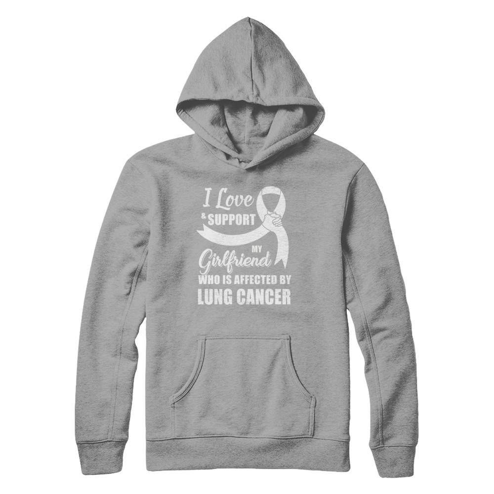 Lung Cancer Awareness Support White Girlfriend Boyfriend-T-Shirt & Hoodie-Pullover Hoodie-Light Steel
