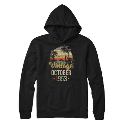 Retro Classic Vintage October 1953 68th Birthday Gift-T-Shirt & Hoodie-Pullover Hoodie-Black