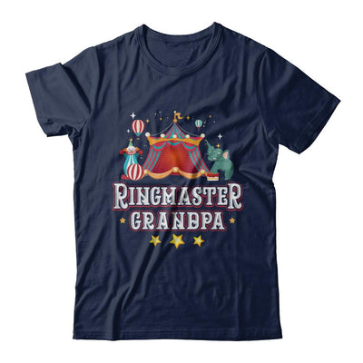 Ringmaster Grandpa Circus Carnival Children Party-T-Shirt & Hoodie-Classic T-Shirt-Navy