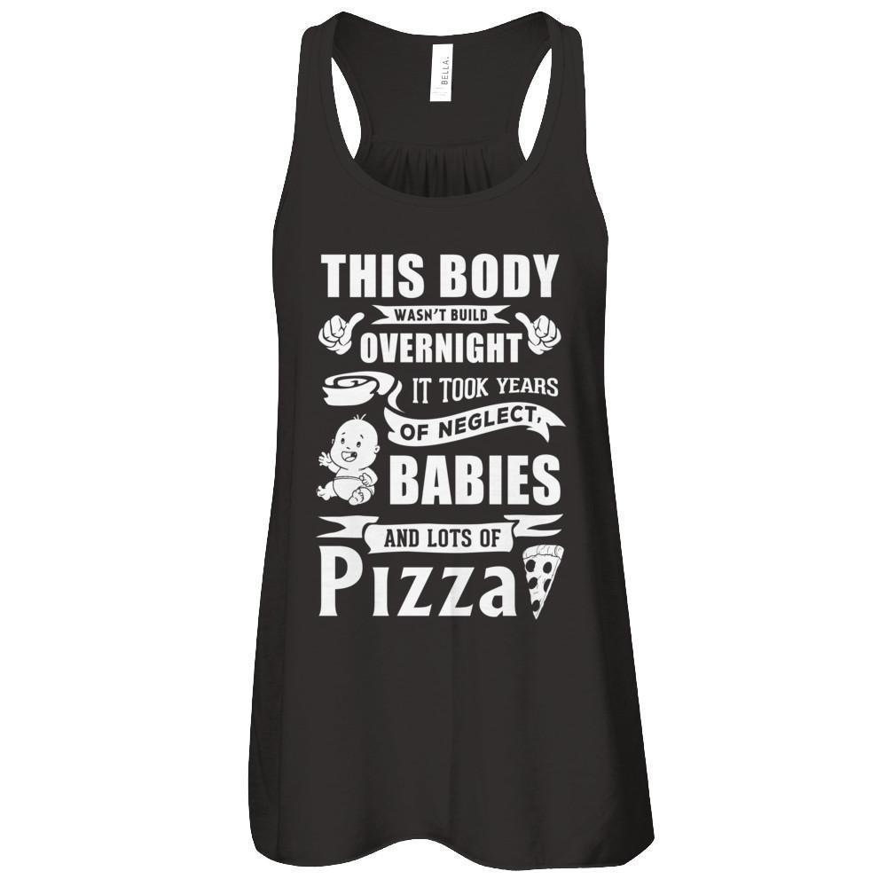 This Body Wasn't Built Overnight-T-Shirt & Hoodie-Women's Flowy Racerback Tank-Black