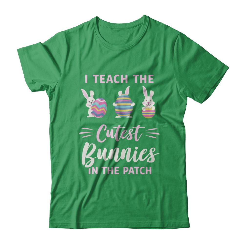 Cute Easter Teachers I Teach The Cutest Bunnies-T-Shirt & Hoodie-Premium T-Shirt-Kelly Green