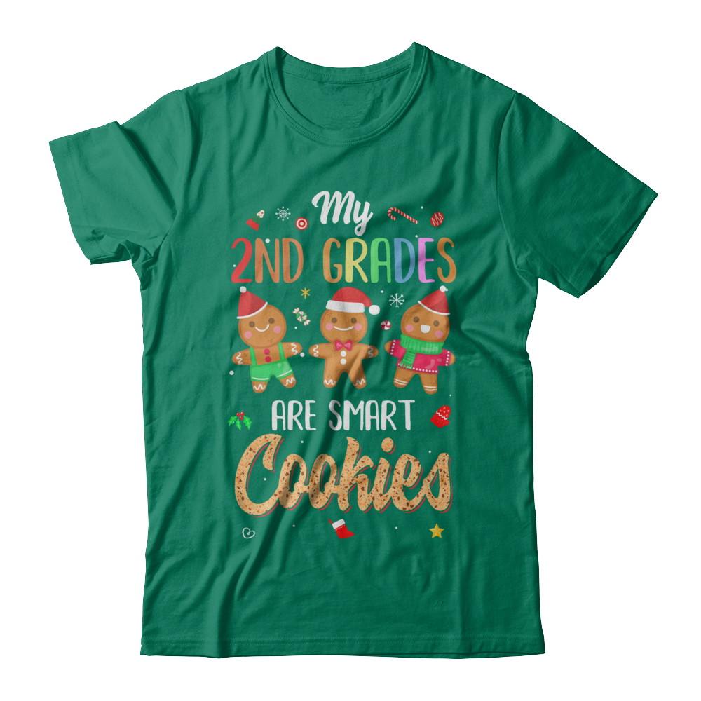 Teacher My 2nd Graders Are Smart Cookies Christmas-T-Shirt & Sweatshirt-Classic T-Shirt-Kelly Green