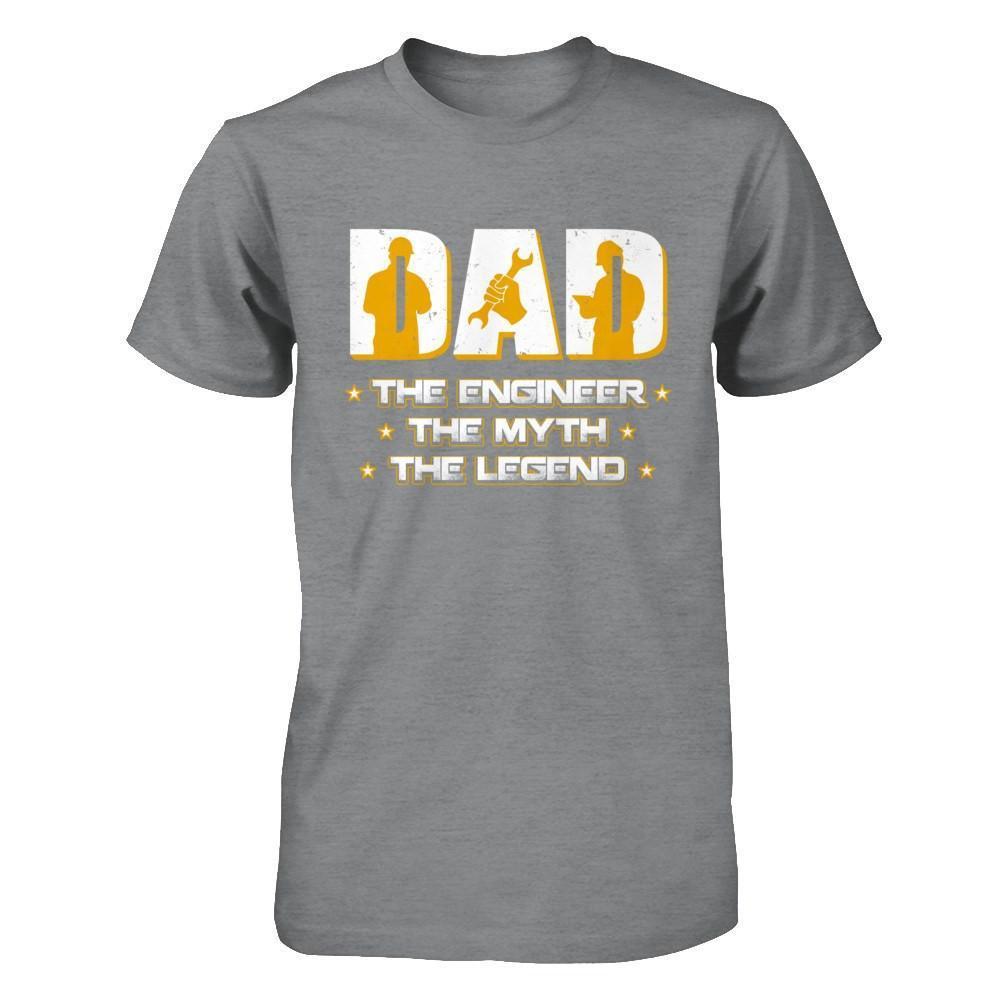 Dad The Engineer The Myth The Legend-T-Shirt & Hoodie-Classic T-Shirt-Sport Grey