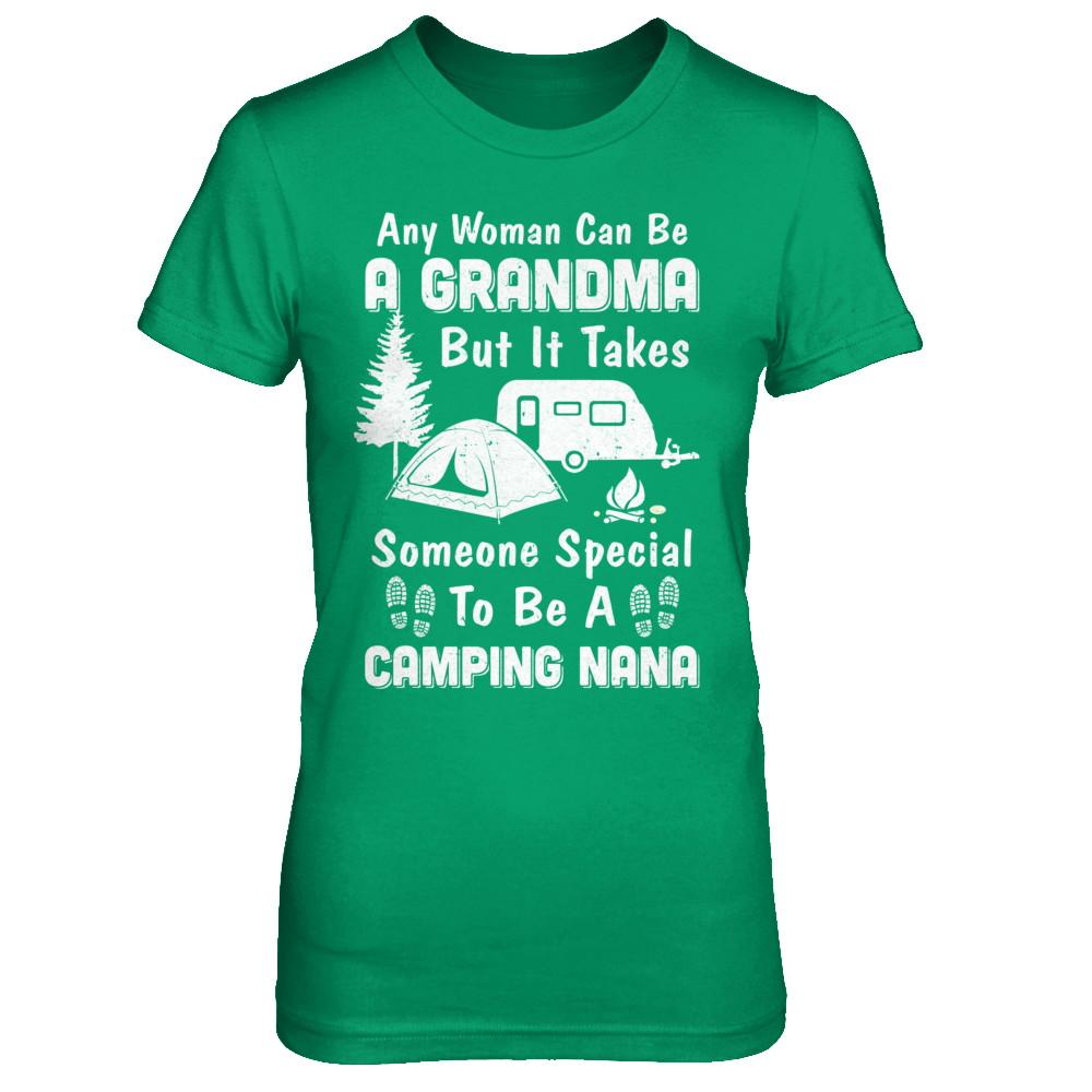 Camping Nana Grandma Mothers Day Gift-T-Shirt & Hoodie-Women's T-Shirt-Irish Green