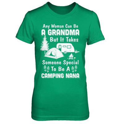 Camping Nana Grandma Mothers Day Gift-T-Shirt & Hoodie-Women's T-Shirt-Irish Green