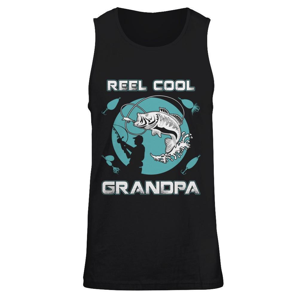 Reel Cool Grandpa-T-Shirt & Hoodie-Unisex Tank-Black