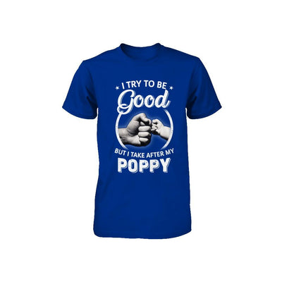 I Try To Be Good But I Take After My Poppy Toddler Kids Youth-Youth Shirt-