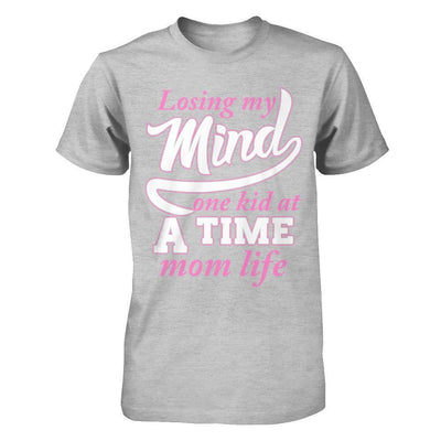 Losing My Mind One Kid At A Time Mom Life-T-Shirt & Hoodie-Premium T-Shirt-Heather Gray