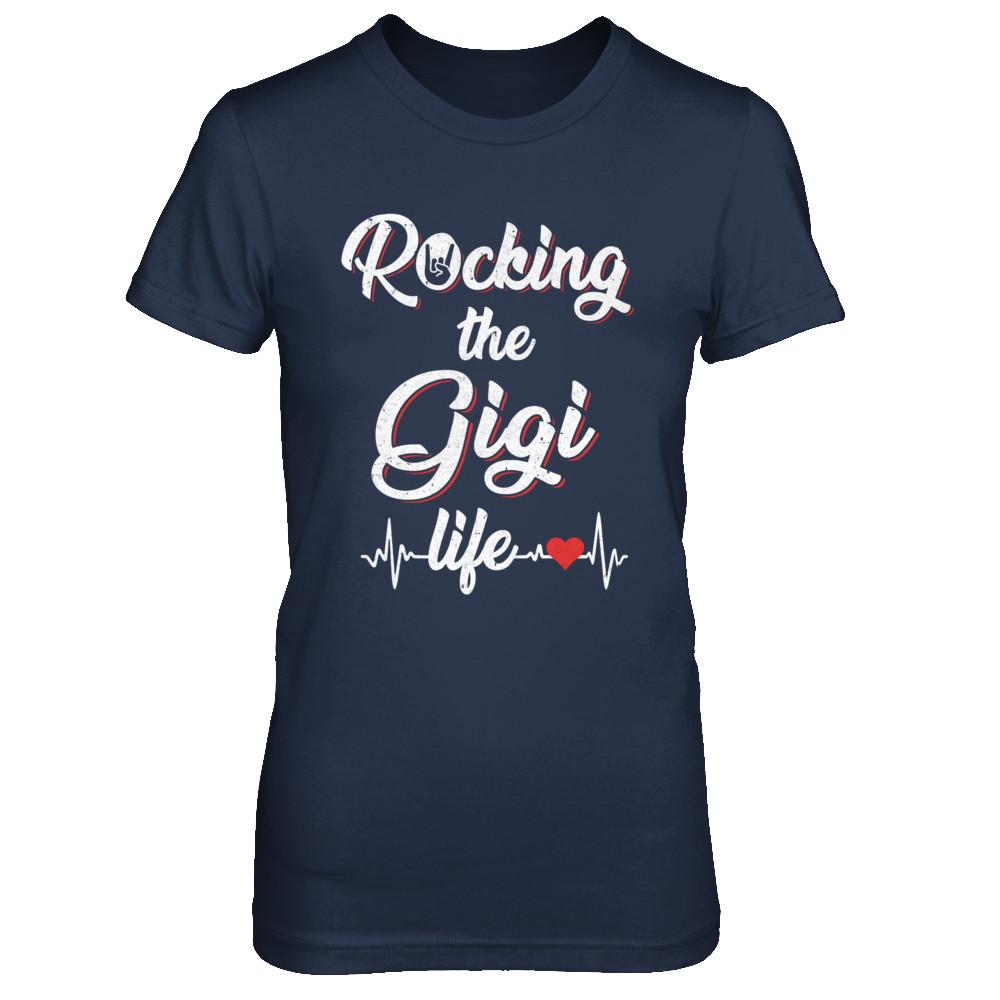 Rocking The Gigi Life Mothers Day Gifts-T-Shirt & Hoodie-Women's T-Shirt-Navy