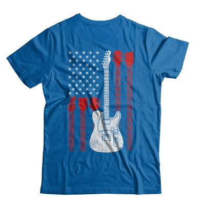 Guitar American Us Flag Music Player-T-Shirt & Hoodie-Classic T-Shirt-Royal