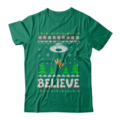 Believe UFO Gingerbread Ugly Christmas Sweater-T-Shirt & Sweatshirt-Classic T-Shirt-Kelly Green