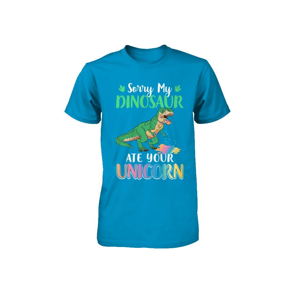Sorry My Dinosaur Ate Your Unicorn T-Rex Youth-Youth Shirt-