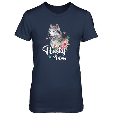 Husky Mom Funny Dog Mom Gift Idea-T-Shirt & Tank Top-Women's T-Shirt-Navy
