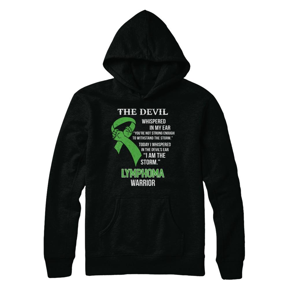 I Am The Storm Support Lymphoma Awareness Warrior Gift-T-Shirt & Hoodie-Pullover Hoodie-Black